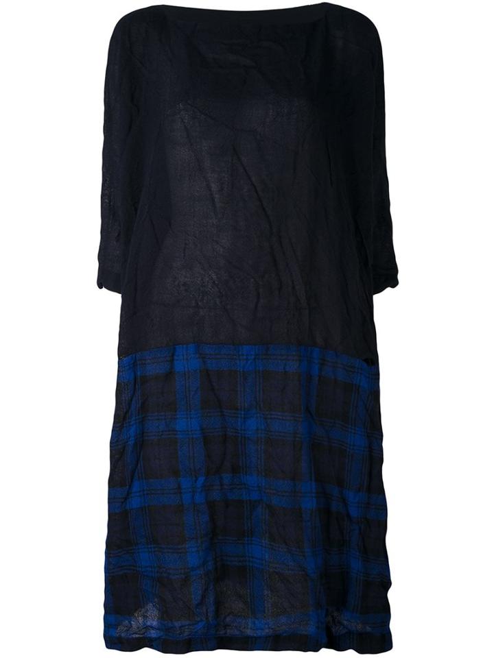 Daniela Gregis Plaid Drop Waist Dress