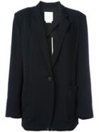 Dkny Oversized Blazer, Women's, Size: Medium, Black, Triacetate/polyester