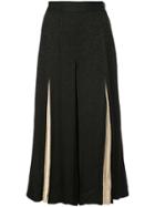 Jill Stuart Floral Jacquard Cropped Trousers - Black