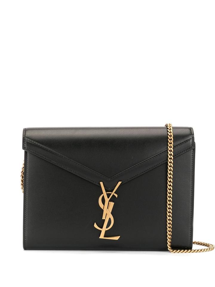 Saint Laurent Cassandra Chain Wallet - Black