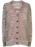 M Missoni Striped Fine Knitted Cardigan - Pink