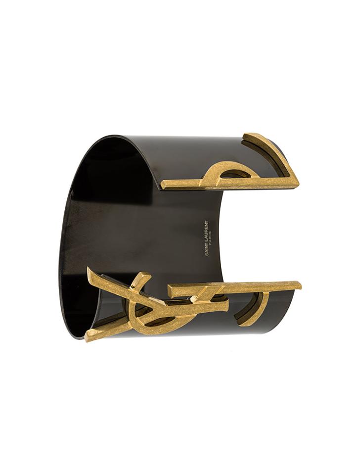 Saint Laurent Monogram Cuff - Black