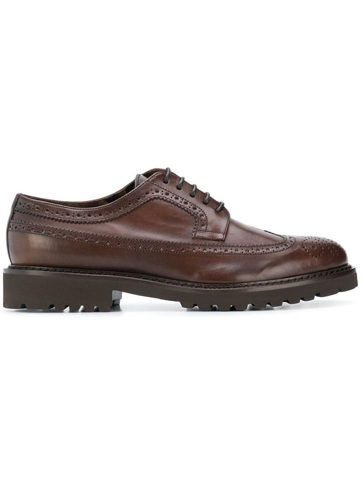 Doucal's Thick Sole Brogues - Brown