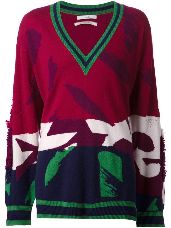 Barrie Brush Stroke Print Sweater