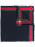 Gucci Gg Web L'aveugle Par Amour Scarf - Blue