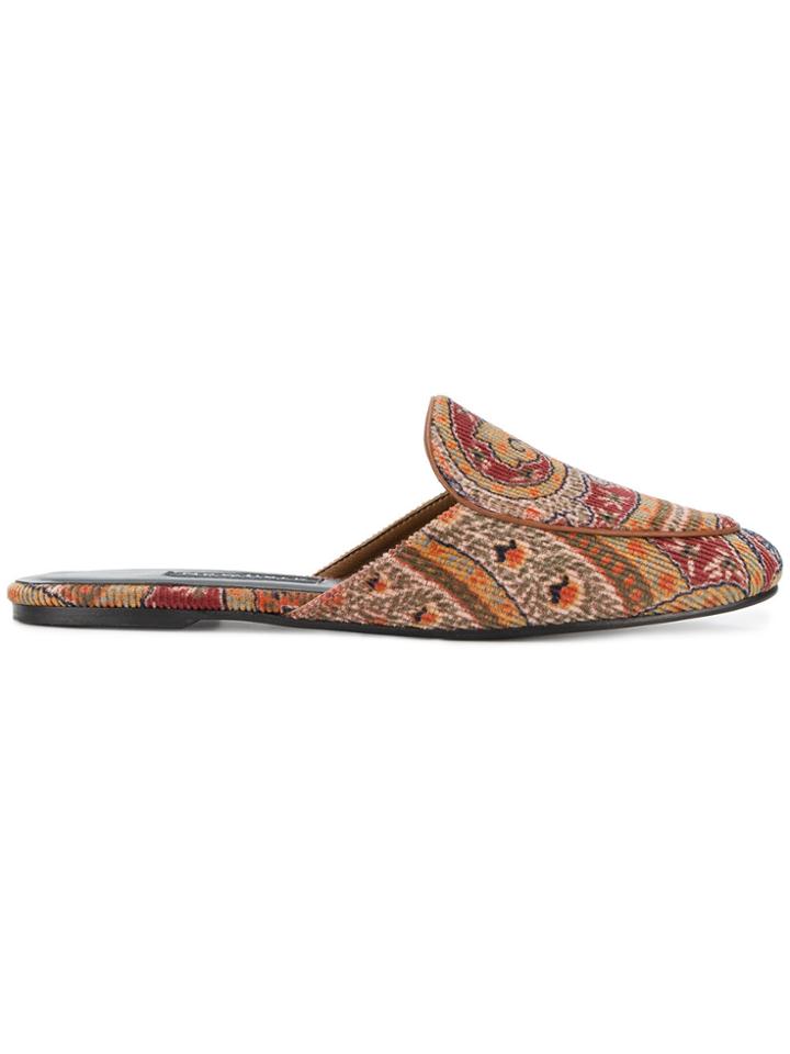 Newbark Paisley Liza Mules - Multicolour