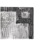 John Galliano Crocodile-effect Scarf - Grey