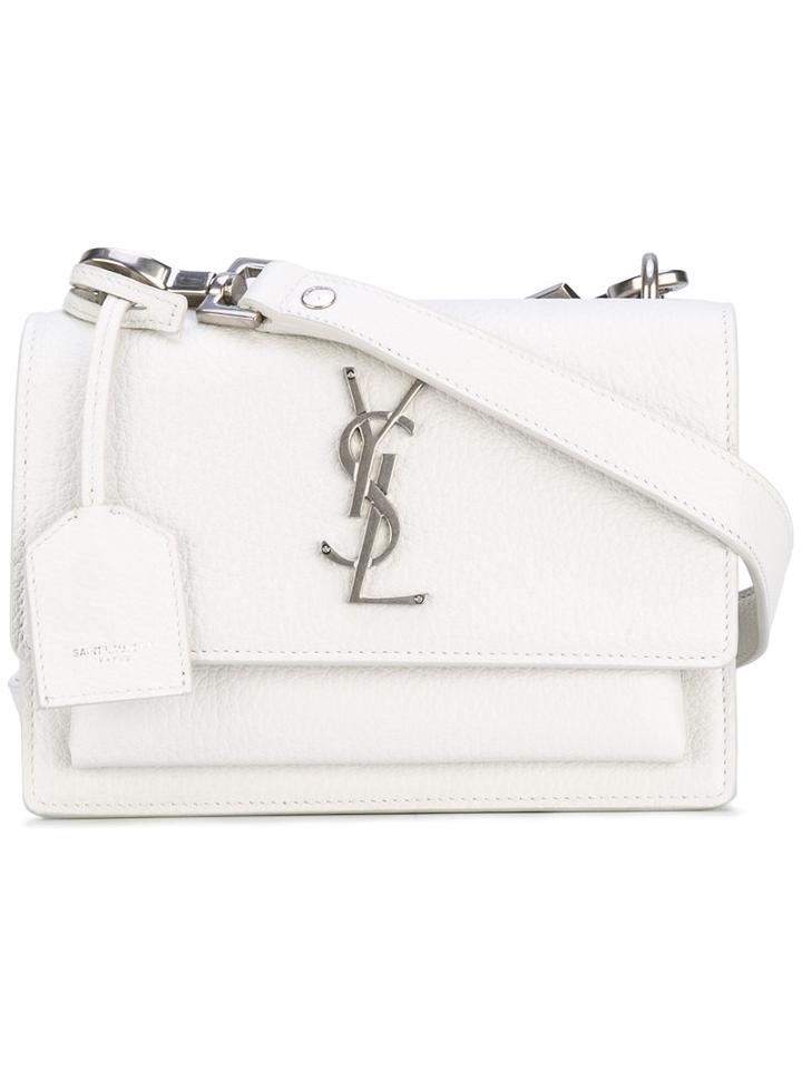 Saint Laurent - Monogram Shoulder Bag - Women - Goat Skin - One Size, White, Goat Skin