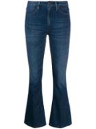 Dondup Kick Flare Cropped Jeans - Blue