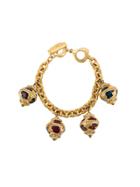 Yves Saint Laurent Vintage Stone Charms Bracelet - Gold