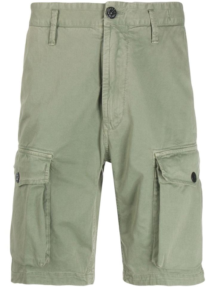 Stone Island Short Cargo Pants - Green