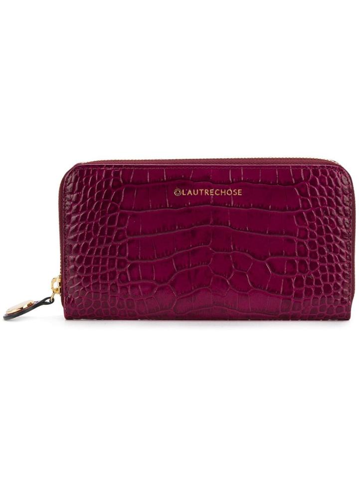 L'autre Chose Zip-around Wallet - Pink & Purple