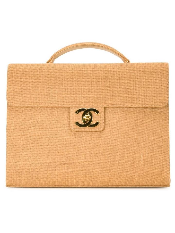 Chanel Pre-owned Cc Turnlock Briefcase - Brown