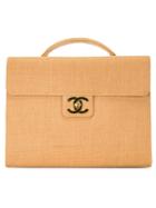 Chanel Pre-owned Cc Turnlock Briefcase - Brown