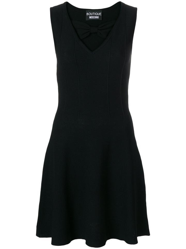 Boutique Moschino Bow And Keyhole Flared Dress - Black
