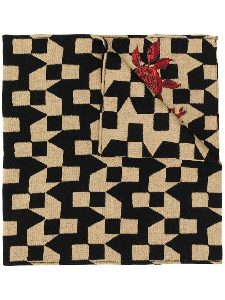 Etro Geometric Pattern Scarf - Brown