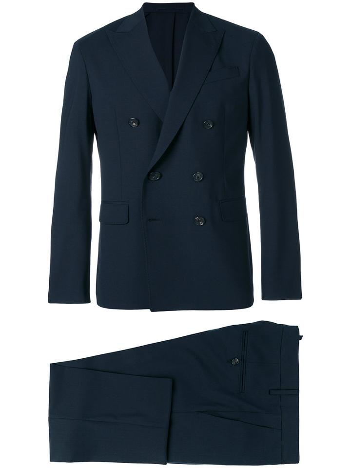Dsquared2 - Double Breasted Two-piece Suit - Men - Polyester/spandex/elastane/viscose/virgin Wool - 46, Blue, Polyester/spandex/elastane/viscose/virgin Wool