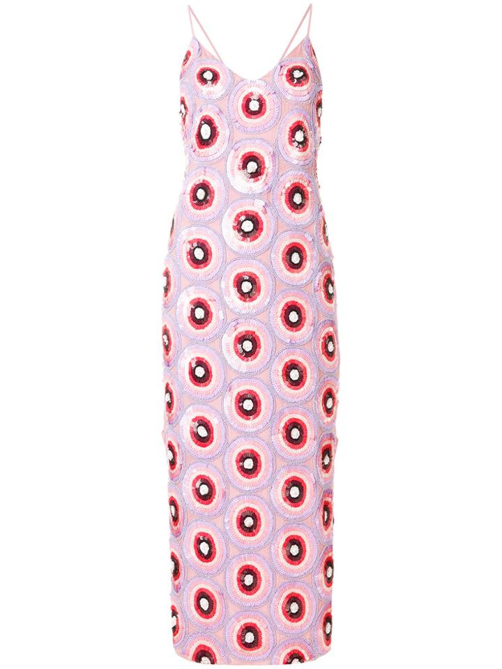 House Of Holland Sequined Slip Dress - Pink & Purple
