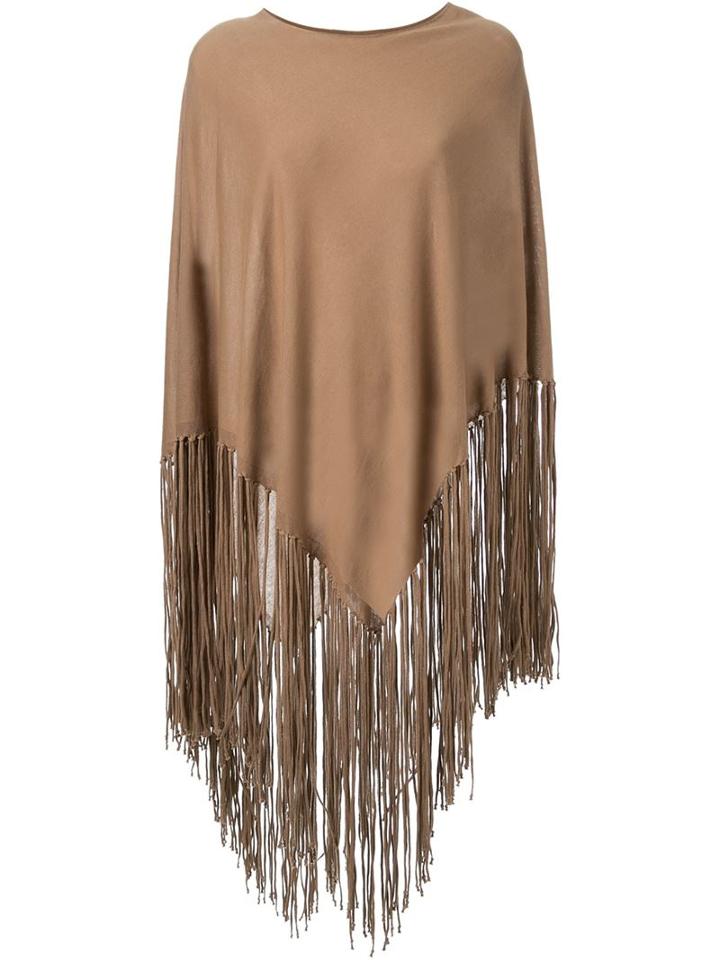 Fabiane Roux Fringed Poncho