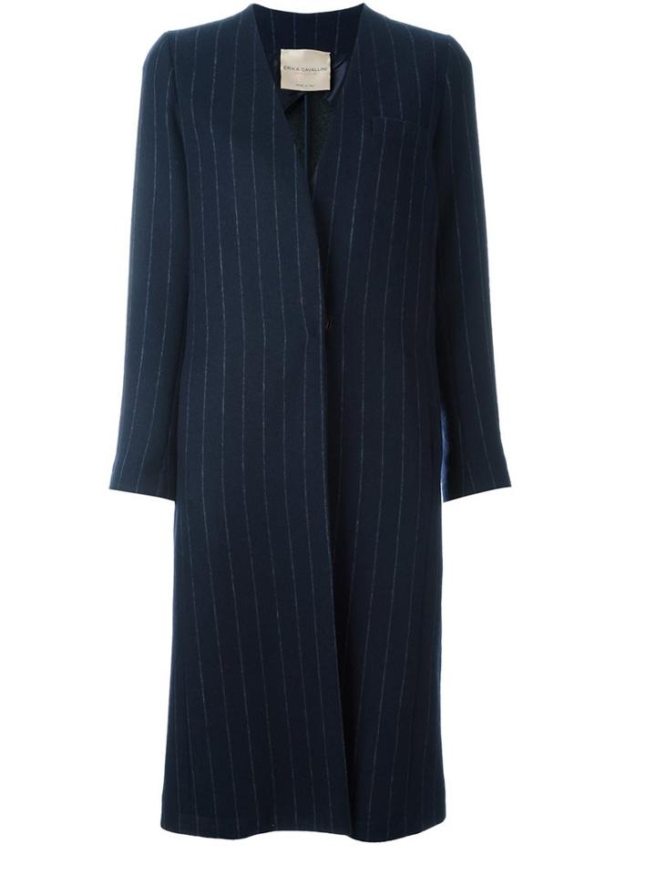 Erika Cavallini Pinstriped Coat