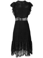 Philosophy Di Lorenzo Serafini Short Sleeve Lace Dress - Black
