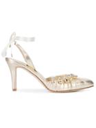 Sarah Flint Tie Around Pumps - Metallic