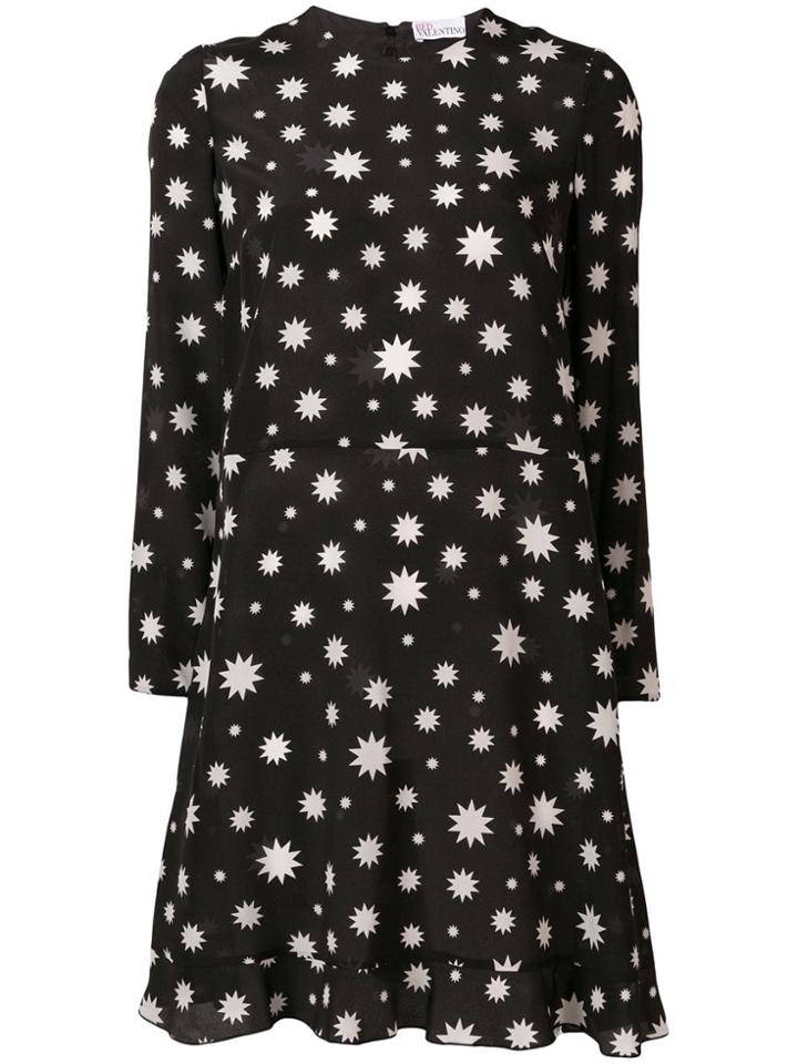 Red Valentino Starry Print Dress - Black