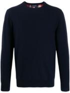 Hackett Plain Crew-neck Jumper - Blue