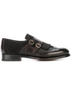 Santoni Buckle Detail Loafers - Brown