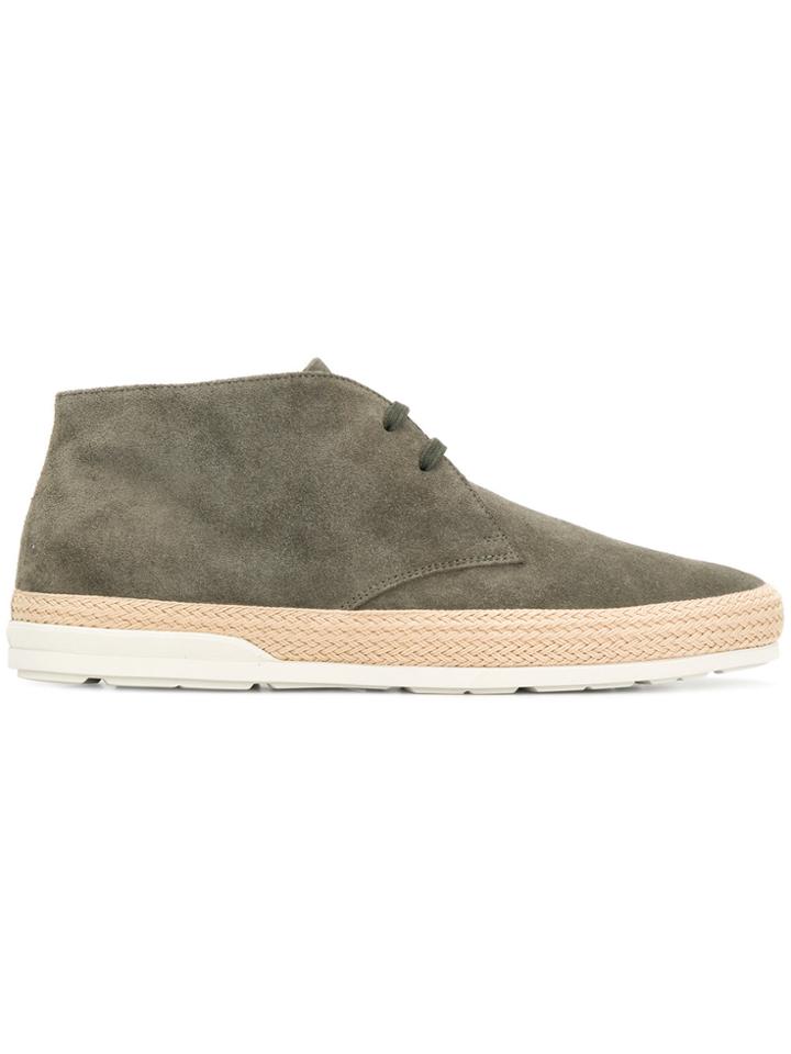 Hogan Woven Sole Boots - Green