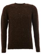 Roberto Collina Flocked Pullover, Men's, Size: 54, Brown, Silk/cotton/nylon/merino