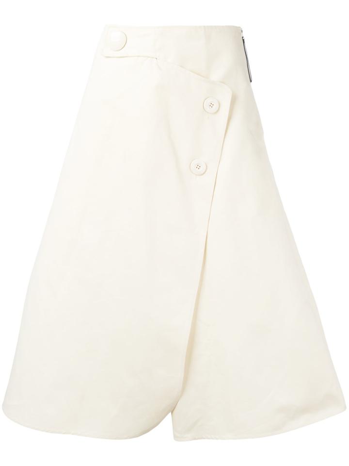Marni Wrap Front Midi Skirt - Nude & Neutrals
