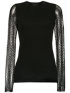 Andrea Bogosian Lace Sleeves Blouse - Black
