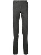 Canali Micro Check Tailored Trousers - Grey