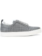 Pierre Hardy Checked Slider Sneakers - White