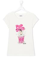 Moschino Kids Popcorn T-shirt, Girl's, Size: 14 Yrs, White