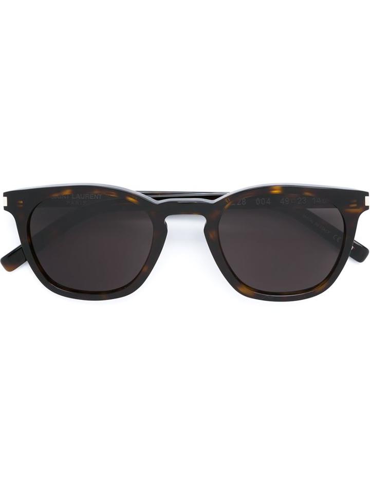 Saint Laurent - Tortoise Shell Sunglasses - Unisex - Acetate - One Size, Brown, Acetate