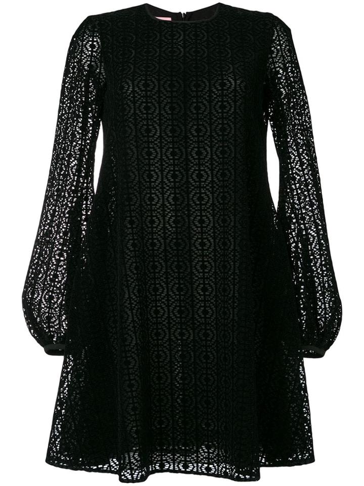 Giamba Laser Cut Layer Dress - Black