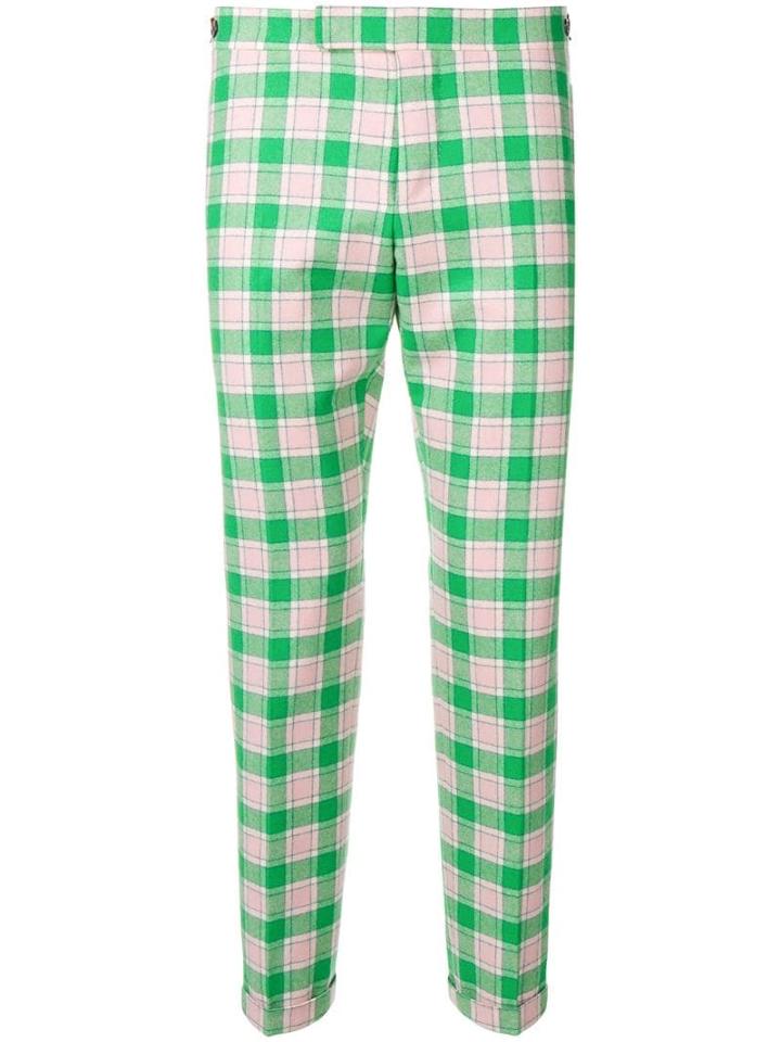 Thom Browne Small Box-check Skinny Trouser - Pink
