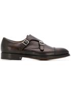 Doucal's Double Buckle Monk Shoes - Brown