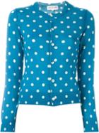 Comme Des Garçons Girl Polka Dot Cardigan, Size: Medium, Blue, Wool