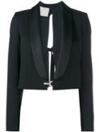 Lanvin Shawl Lapel Blazer, Women's, Size: 38, Black, Silk/cotton/polyester/wool