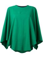 Roseanna - Cape Blouse - Women - Silk/cotton/spandex/elastane/viscose - 38, Green, Silk/cotton/spandex/elastane/viscose