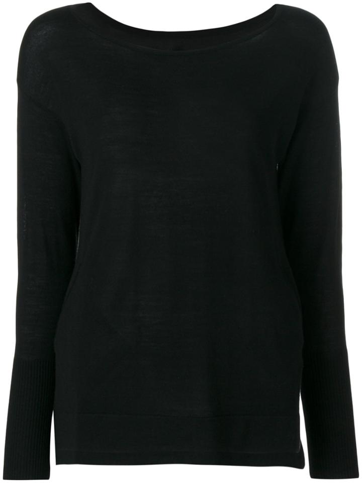 Sottomettimi Boat Neck Sweater - Black