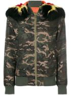 Mr & Mrs Italy Camouflage Bomber Jacket - Green