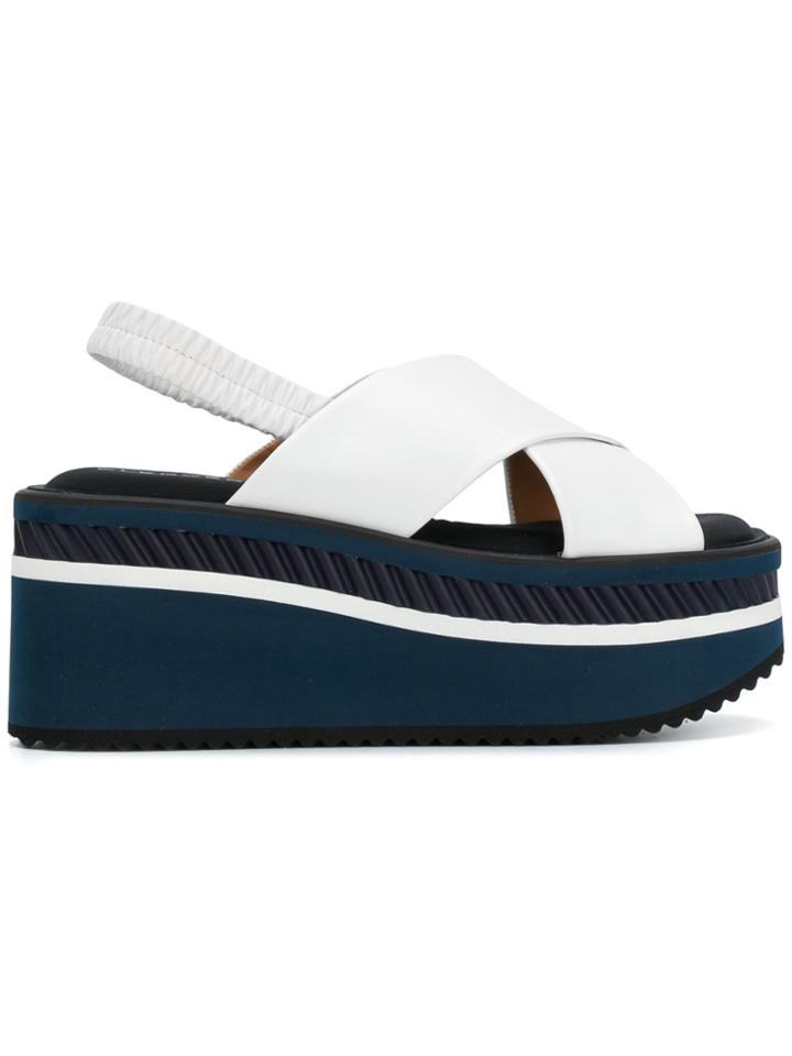 Robert Clergerie Cross Platform Sandals - White