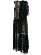 Stella Mccartney Asymmetric Lace Dress - Black