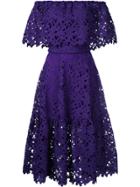 Bambah Lace-embroidered Flared Dress - Pink & Purple