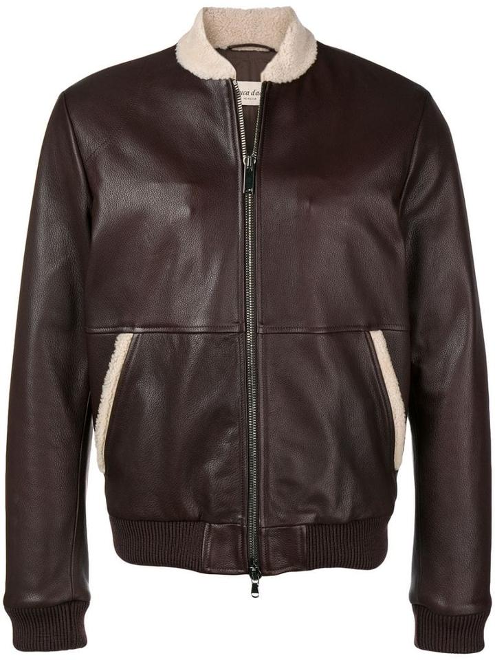 Al Duca D'aosta 1902 Short Biker Jacket - Brown