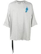 Unravel Project Distressed Printed T-shirt - Grey